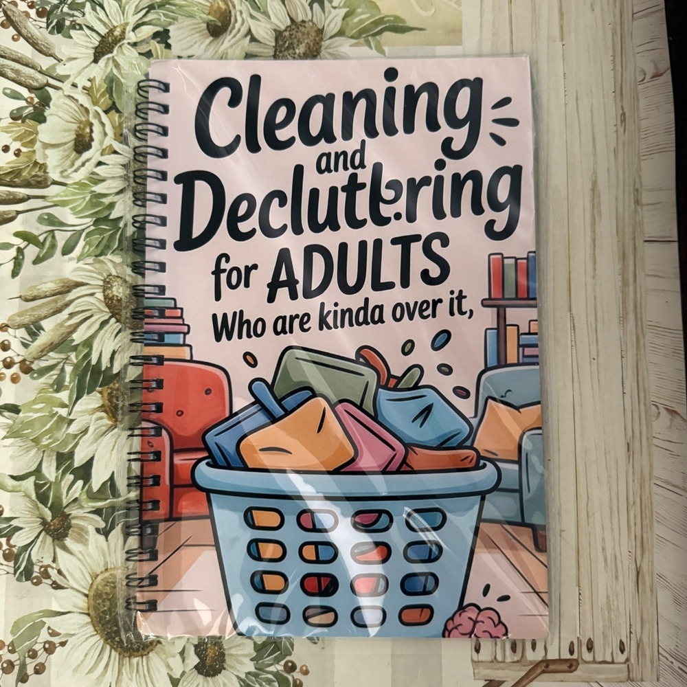 Cleaning and Decluttering for Adults Spiral Planner 60 Page Home Organization